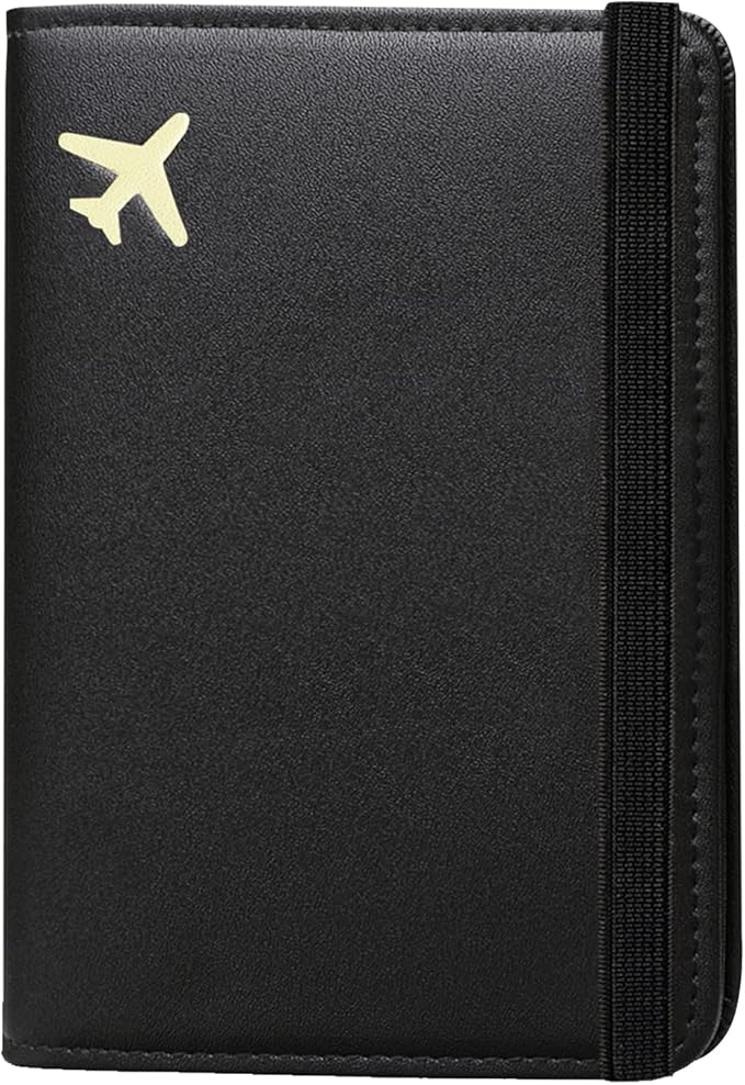 ZOPPEN Passport Holder Wallet, Passport Cover Travel Wallet Women Travel Essentials Accessories Document Organizer Travel Must Haves Rfid Blocking Cover Case for Women and Men, Black