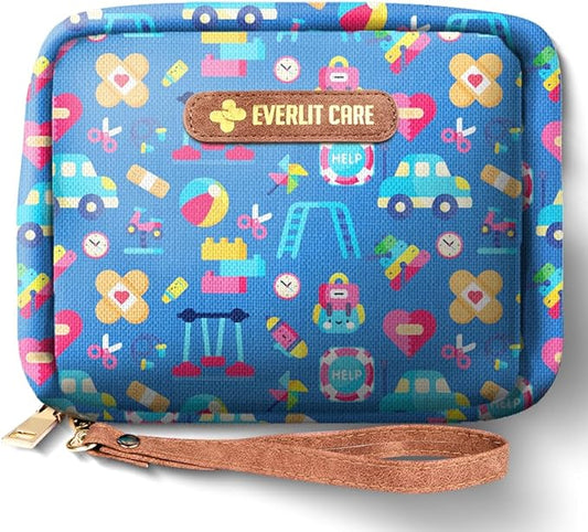 EVERLIT Care Rescue Pack | Family-Friendly First Aid Kit for Kids with 200 Pcs Medical Supplies | Travel-Friendly Compact Storage Bag for Home, Car, Travel, Camping, Adventure (Playground)