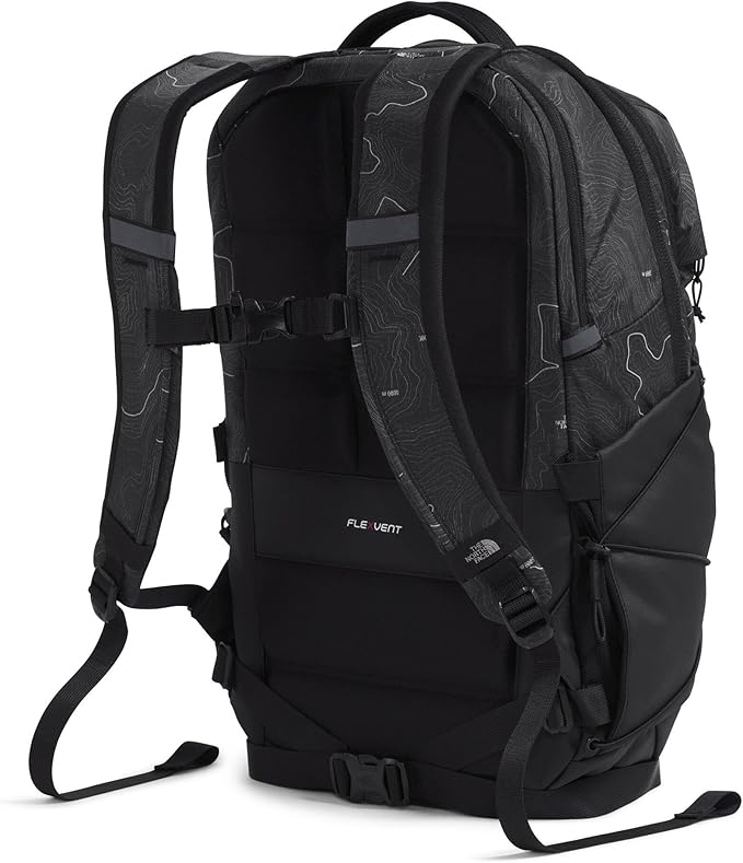 The North Face Borealis Commuter Laptop Backpack - PFAS Free, TNF Black Topo Print/Smoked Pearl, One Size