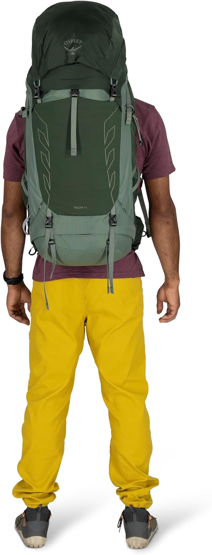 Osprey Talon 44L Men's Lightweight Hiking Backpack with Hipbelt, Black/Coal Grey, S/M