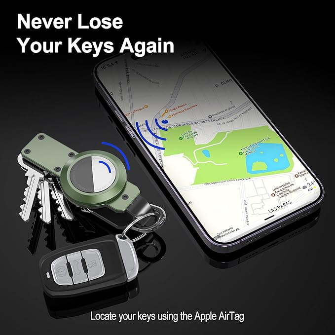 Key Organizer for Men/Women Compact Key Holder Minimalist Key Case Metal Key Chain Key Holder for Keychain Secures 2-6 Keys