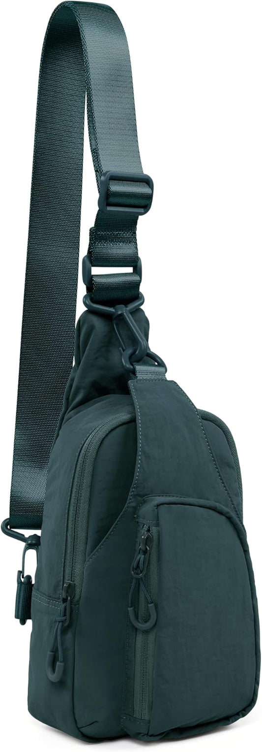 ODODOS Daily Sling Bag with Adjustable Straps Crossbody Chest Bag Lightweight Small Backpack for Casual Traveling Hiking
