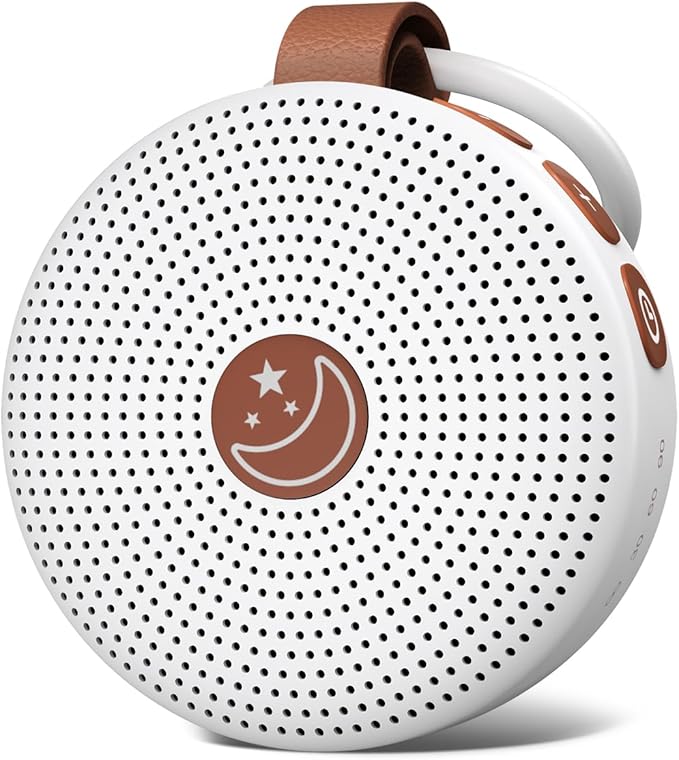 Mini Sound Machine Portable Baby White Noise Machine with 30 Soothing Sounds for Kids Adults Auto-Off Timer 32 Volume Levels Rechargeable Brown Noise Sleep Machine for Home Office Privacy and Travel
