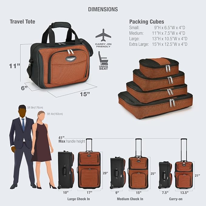 Travel Select Amsterdam 21-Inch Softside Expandable Carry-On Luggage, Lightweight 2-Wheel Upright, Expandable, TSA Lock, Gray