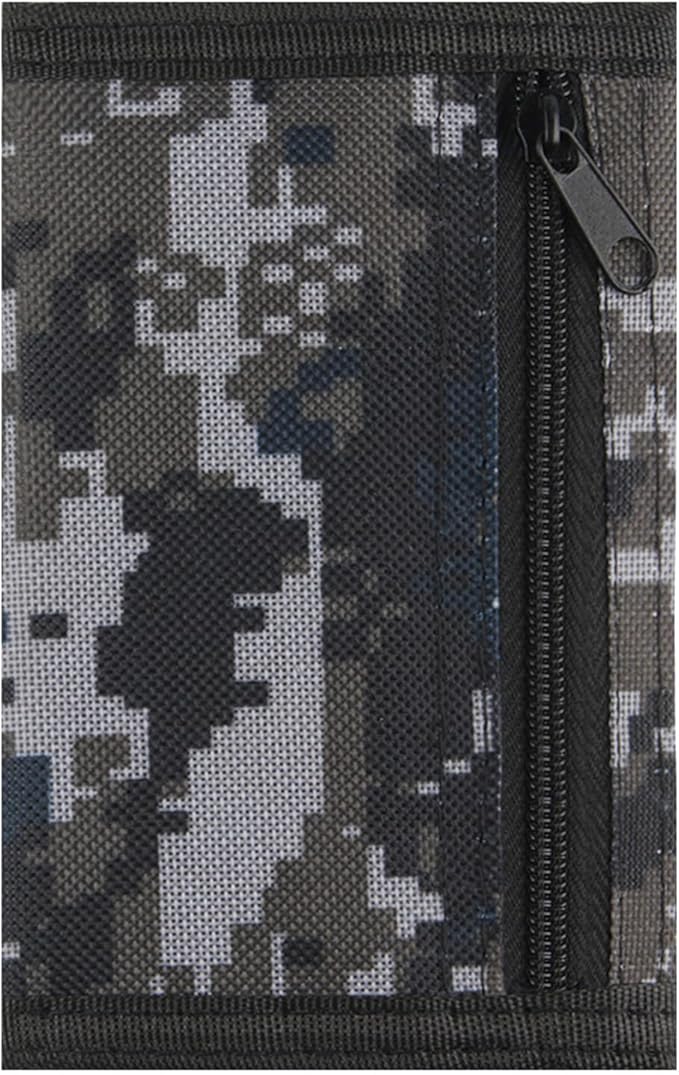 NEICY RFID Blocking Canvas Wallet for Men and Women - Camo Trifold Outdoor Sports Wallets with Magic Sticker for Teen Kids (Mosaic02)