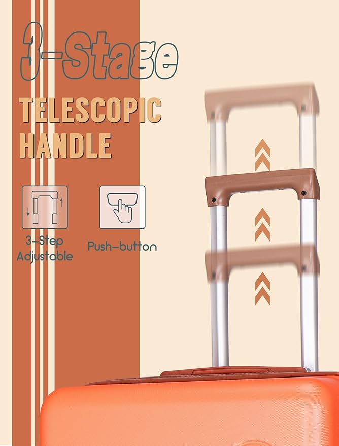 Luggage Sets 5 Piece, Suitcases with Wheels, Hardshell Suitcase Set, ABS Carry on Luggage Set with TSA Lock, Travel Luggage