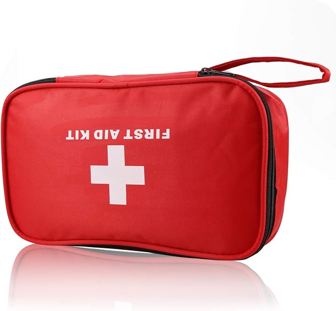 AOUTACC Compact First Aid Empty Pouch,Nylon Lightweight First Aid Bag for Emergency at Home, Office, Car, Outdoors, Boat, Camping, Hiking(Bag Only)