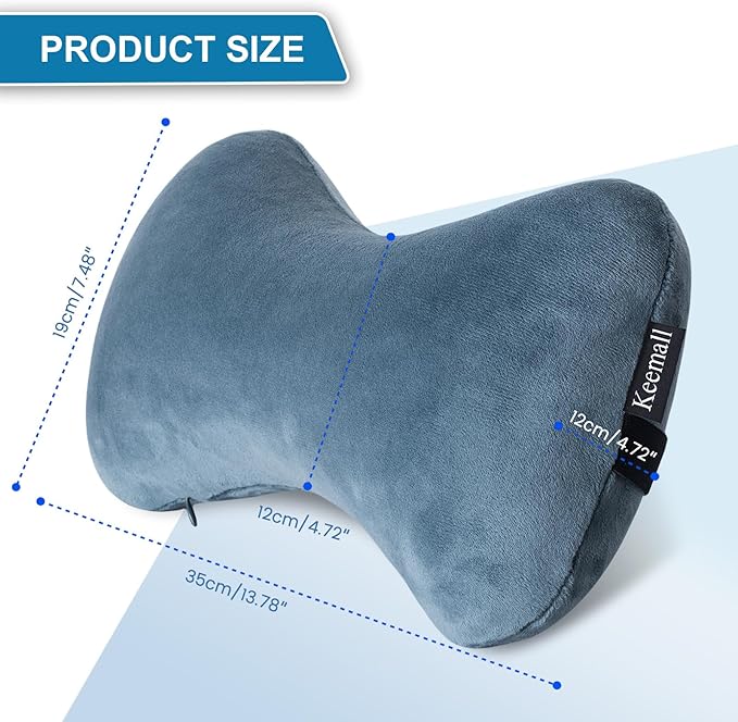 Inflatable Car Neck Pillow Driving , Blow Up Car Headrest Pillow for Car, Inflatable Travel Pillow for Camping, Neck Support for Office Chair - Adjustable Softness