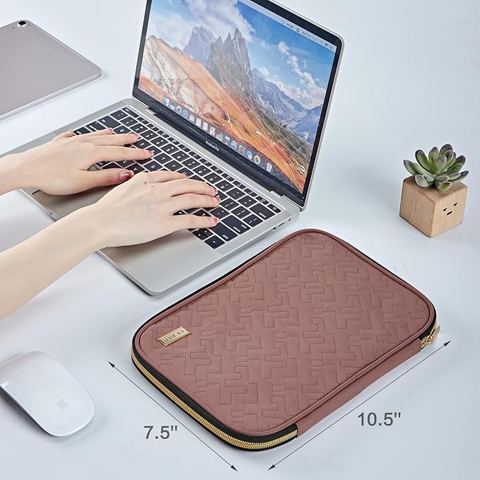 NISHEL Travel Cord Organizer Case, Tech Electronic Bag, Essentials for Charger, Cable, Phone, Hard Drive, USB, SD Card, Rosewood-Pink