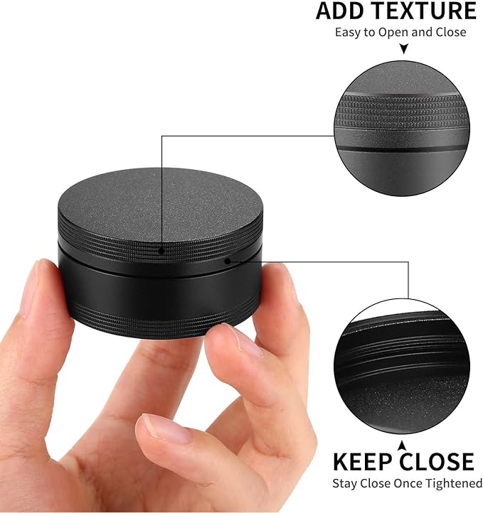 Portable Pill Case Pill Box Daily - Waterproof Single Metal Pill Organizer for Pocket Purse, Aluminium Alloy Round Daily Medicine Container to Hold Vitamins, Fish Oil Medium Size