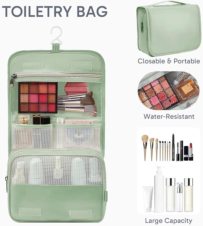ALL INCLUDED 10 Set Durable Packing Cubes for Suitcases,OlarHike Essentials for Travel,UPGRADED Anti-Tear Stitching, NEW Improved Luggage Packing Organizers for Travel Accessories, Matcha Green