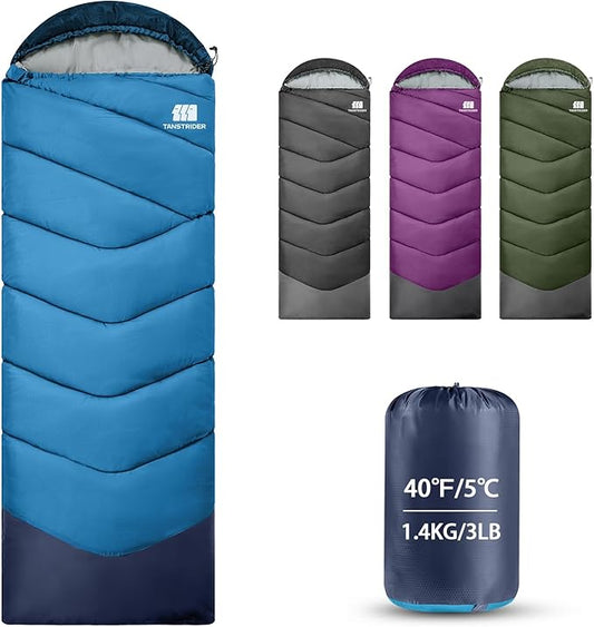 Sleeping Bags for Adults Cold Weather,Portable, Waterproof,Lightweight Sleeping Bag for Tall Girls Boys with Compression Sack for Warm Camping, Hiking, Outdoor & Indoor