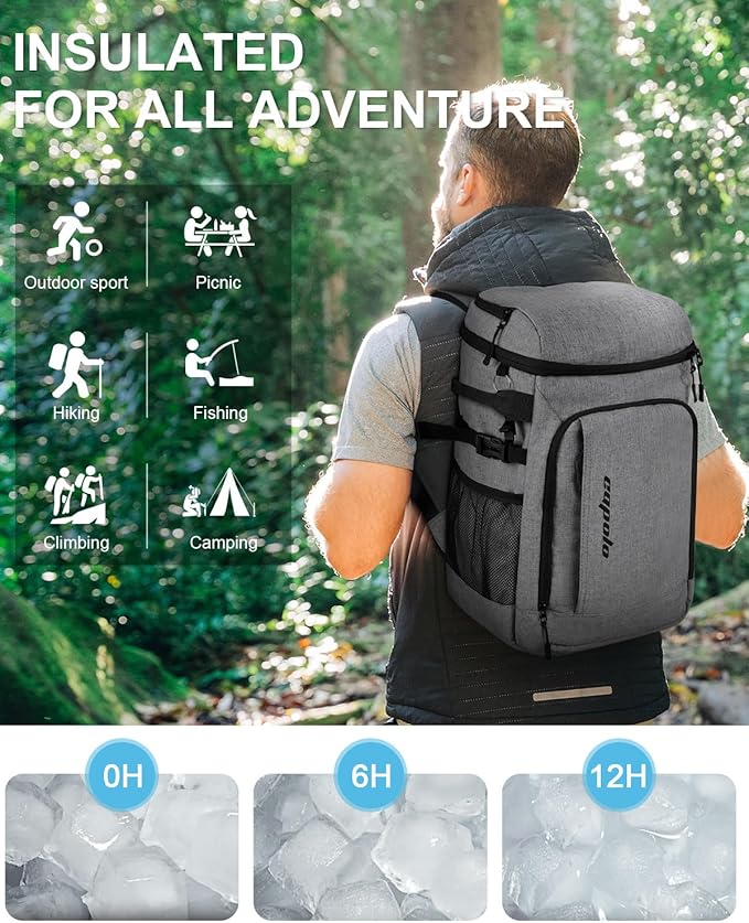 Capolo 36/45 Cans Cooler Backpack Insulated Waterproof for Women Men Lunch Backpack Coolers Leak Proof Soft Cooler Bags