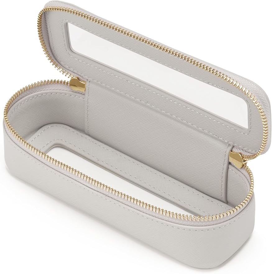 Popvibe Clear Makeup Bag Travel Cosmetic Case Transparent Toiletry Bag with Zipper, Portable Make Up Organizer Traveling Compact Car Bag for Essentials