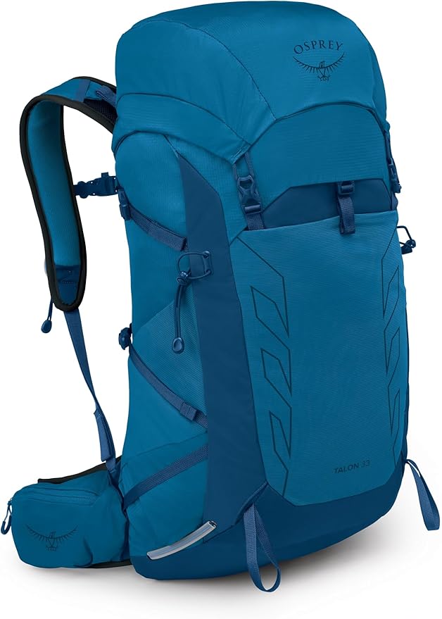 Osprey Talon 33L Men's Lightweight Hiking Backpack with Hipbelt, Scoria Blue/Night Shift
