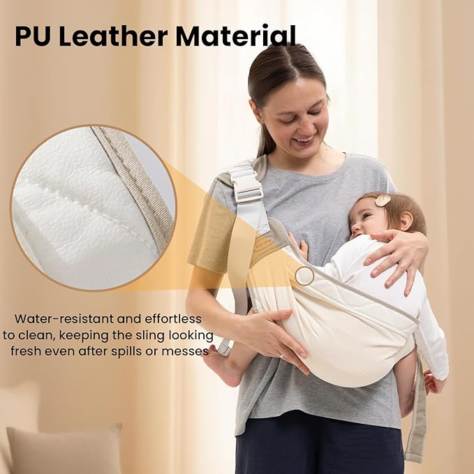 Baby Carrier Newborn to Toddler, Baby Sling Carrier, Toddler Carrier 25-60 lbs with Adjustable Straps, Soft Padded Edges, Lightweight and Travel-Friendly Newborn Baby Carrier