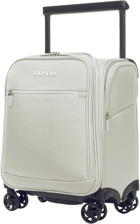 Verage Underseat Carry On Luggage with Spinner Wheels 15 inch Overnight Suitcase Travel Business Bag for Airlines Men Women