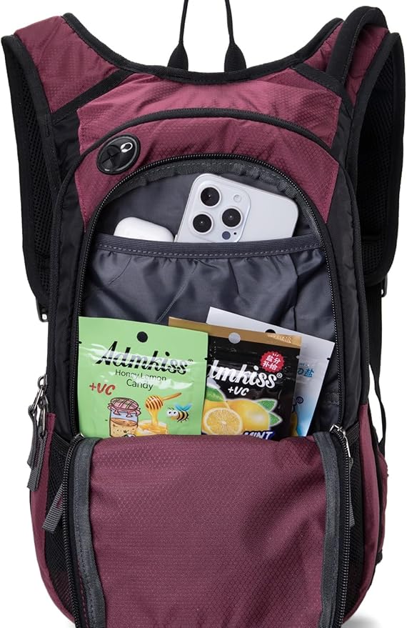 15L Insulated Hydration Backpack Pack with 2L Water Bladder Lightweight Hiking Backpack Bag for Women Men Daypack for Hiking Running Festival Camping Biking