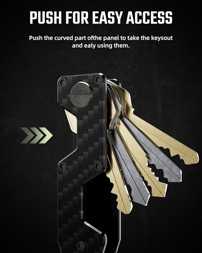 Key Organizer Compact Key Holder Metal Key Chain Minimalist key case key holder for keychain Secures 1-5 Keys
