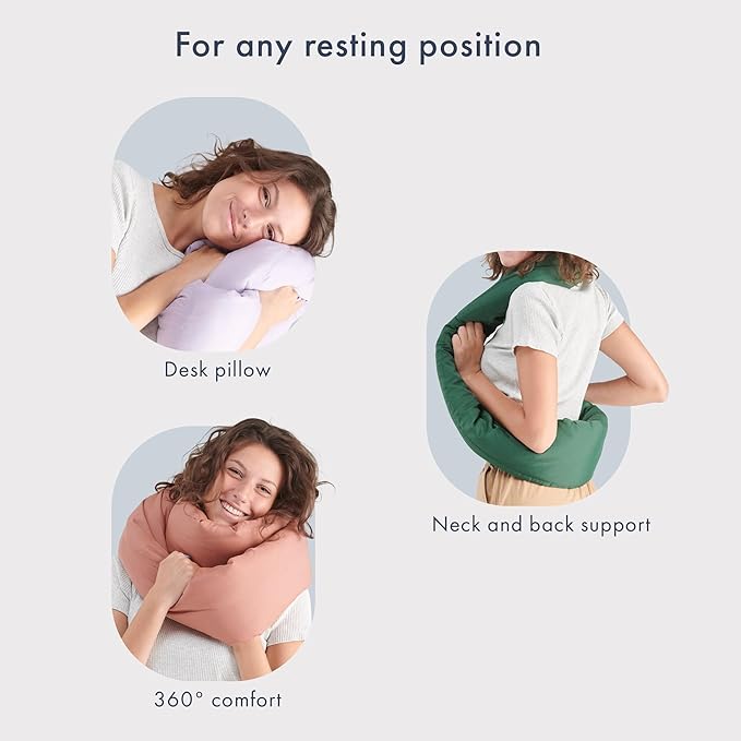 Huzi Infinity Pillow - Travel Neck Pillow - Versatile Soft 360 Support Scarf - Machine Washable - Home Travel Flight Road Trips Airplane Sleeping (Ochre Yellow)