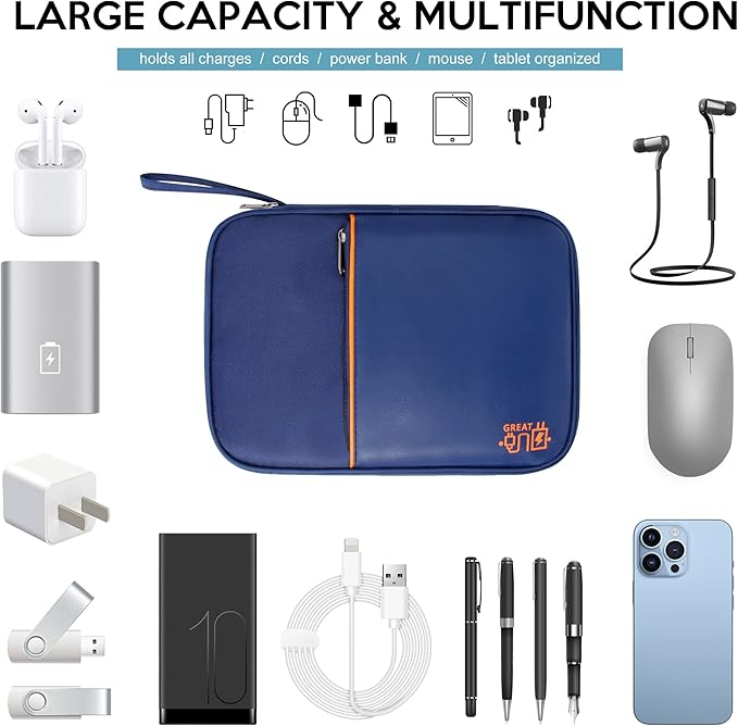 SELLYFELLY Electronics Organizer Travel Cord Organizer Case Compact Electronics Accessories Bag for Cable, Cord, Charger, Phone, Hard Drive