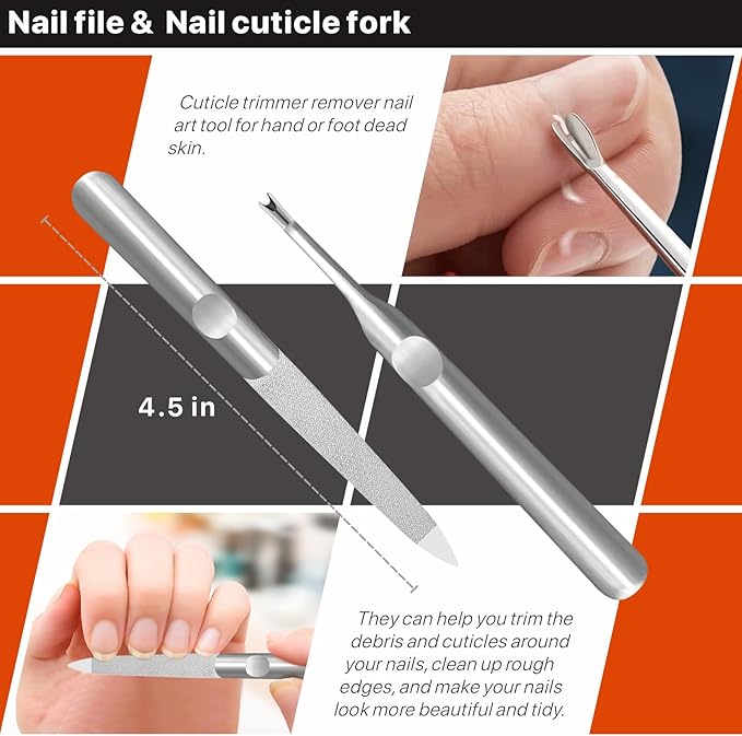 Konovo Toenail Clippers for Seniors Thick Toenails, Toe Nail Clippers Adult Thick Nails Long Handle 16mm Wide Jaw Opening Nail Clippers Heavy Duty Nail Clippers Kit 5Pcs