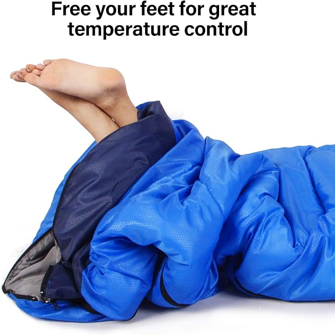 BISINNA Sleeping Bag with Pillow - 4 Season Backpacking Sleeping Bag Lightweight Waterproof Warm and Washable for Adults, Kids, Women, Men's Outdoors Camping, Hiking, Mountaineering