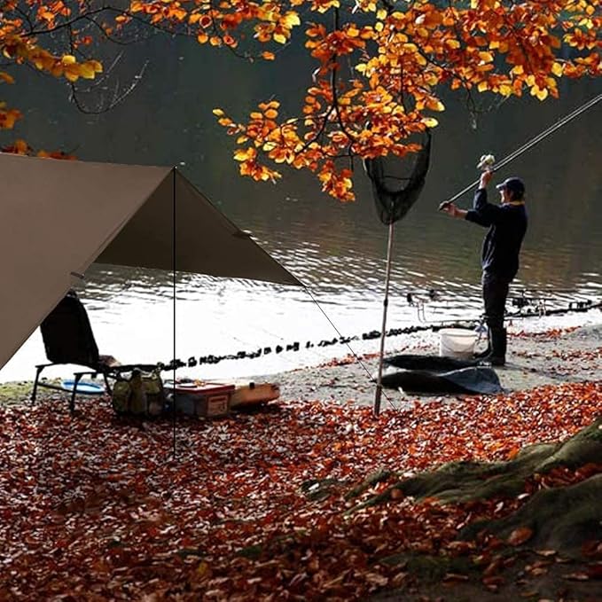 KALINCO Tent Tarp, Picnic Mat Camping Tarp Tent Hammock Tarp, pu Waterproof Camping tarp Tent Rain Fly Picnic Mat Survival Shelter Sunshade