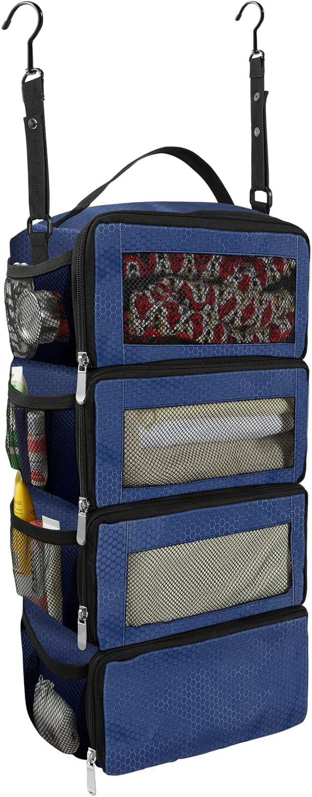 Suitcase Organizer, Travel Luggage Organizer Portable Hanging Travel Shelves Collapsible Hanging Packing Cubes for Carry on Suitcase
