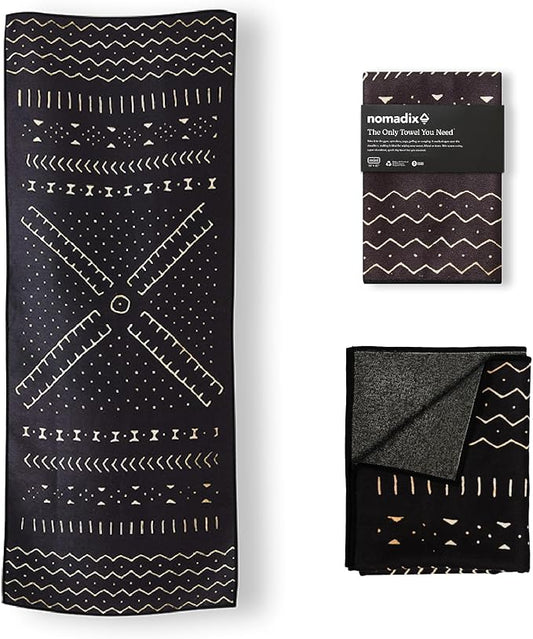 Nomadix Mini Towel - Perfect for Beach, Pool, Travel, Camping, Yoga - Made with Recycled Materials - Super Absorbent - Sand Resistant - Mud Cloth - 16x40