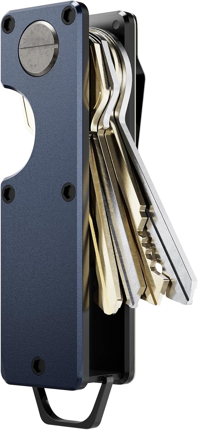 Key Organizer Compact Key Holder Metal Key Chain Minimalist key case key holder for keychain Secures 1-5 Keys