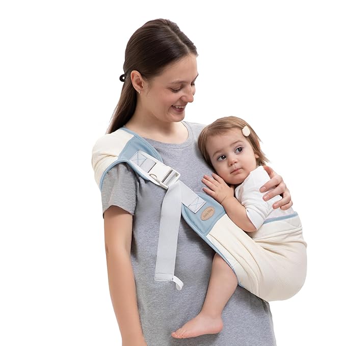 Baby Carrier Newborn to Toddler, Baby Sling Carrier, Toddler Carrier 25-60 lbs with Adjustable Straps, Soft Padded Edges, Lightweight and Travel-Friendly Newborn Baby Carrier