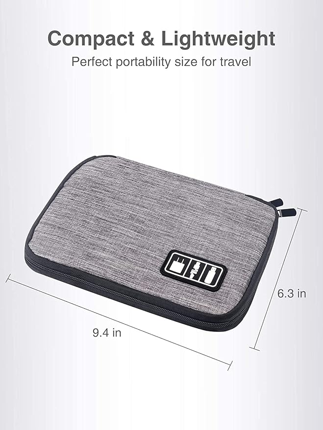 Luxtude Cord Organizer Bag, Travel Cable Organizer Bag, Electronic Organizer Travel Case for Chargers and Cords, Tech Bag & Charger Case, Flying Essentials for Electronics Items/USB,etc