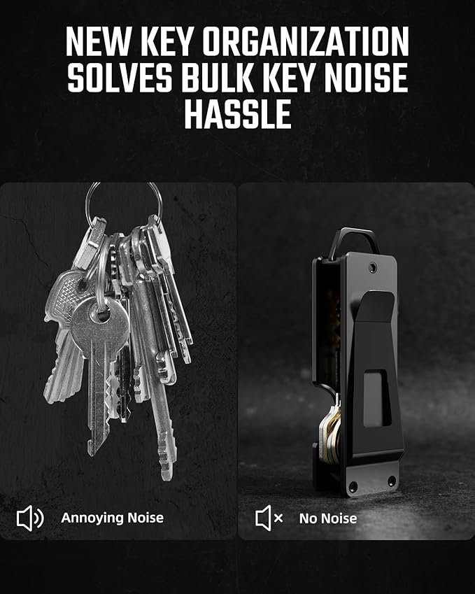Key Organizer Compact Key Holder Metal Key Chain Minimalist key case key holder for keychain Secures 1-5 Keys
