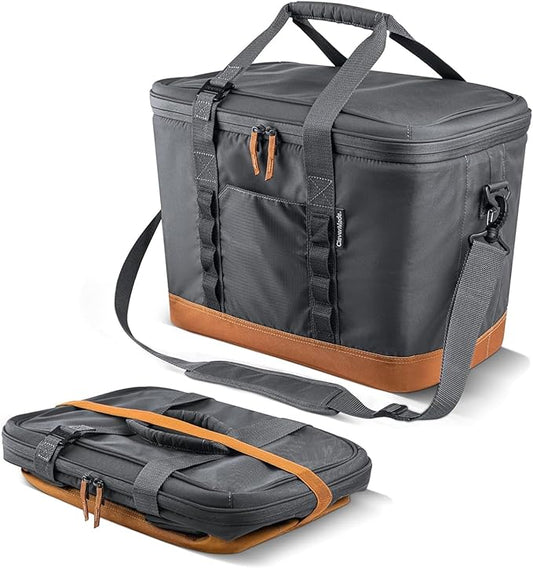 CleverMade Collapsible Insulated Cooler Bag – Leakproof Soft Folding Cooler for Beach, Travel, Car