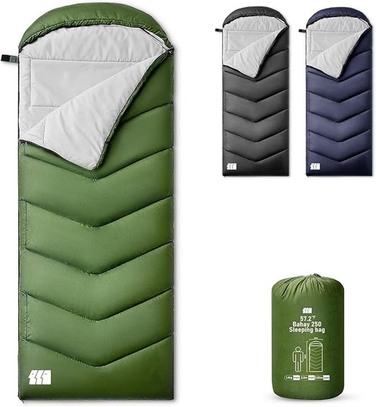 Sleeping Bags for Adults Cold Weather,Portable, Waterproof,Lightweight Camping Sleeping Bag for Tall Girls Boys with Compression Sack for Warm Camping, Hiking, Outdoor & Indoor