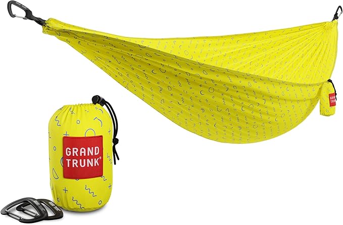 Grand Trunk TrunkTech Double Hammock | Portable Camping Hammock | Accessories for Outdoor, Indoor, Hiking Camping, Backpacking, Travel, Backyard, Beach (Eclipse)