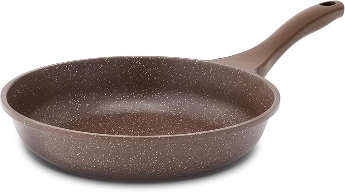 SENSARTE Nonstick Frying Pan Skillet, Granite Coating Omelette Pan, Healthy Stone Cookware Chef's Pan PFOA Free, Toffee Brown (11 Inch)