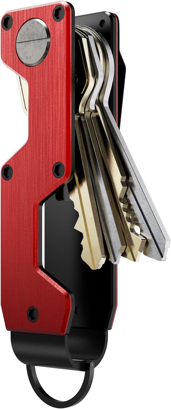 Key Organizer Compact Key Holder Metal Key Chain Minimalist key case key holder for keychain Secures 1-5 Keys