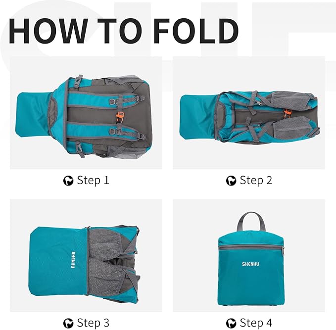40L Hiking Backpack Lightweight Daypack Waterproof Travel Camping Backpack for Men Women Sport Packable