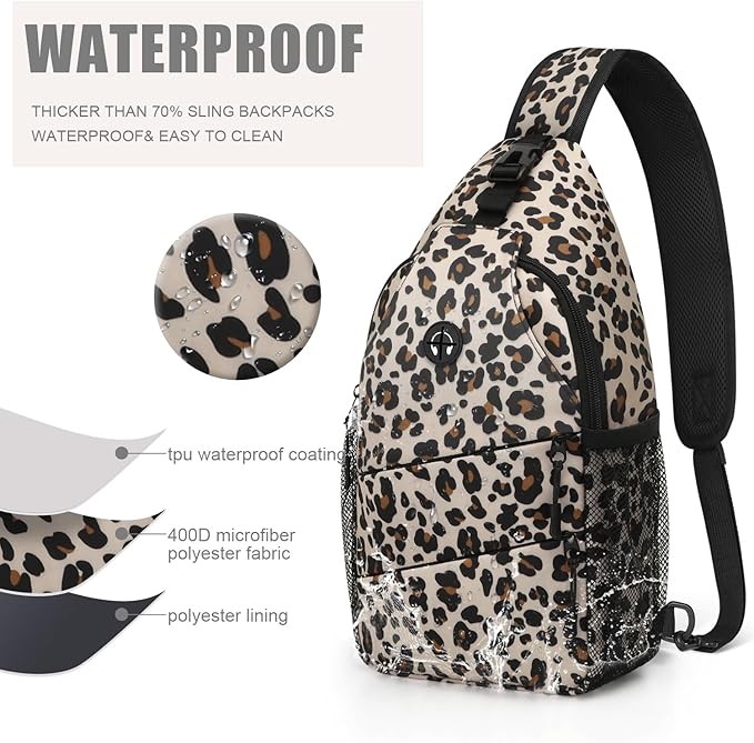 Crossbody Bags for Women Men Trendy Sling Bag Bakpack Casual Chest Bag with Convertible Shoulder Strap