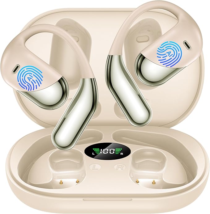 AI Translation Earbuds Real Time - Audifonos Traductores Inglés Español, 3-in-1 Translator Device, Supports 144 Languages & Accents, Open Ear Earbuds with Charging Case