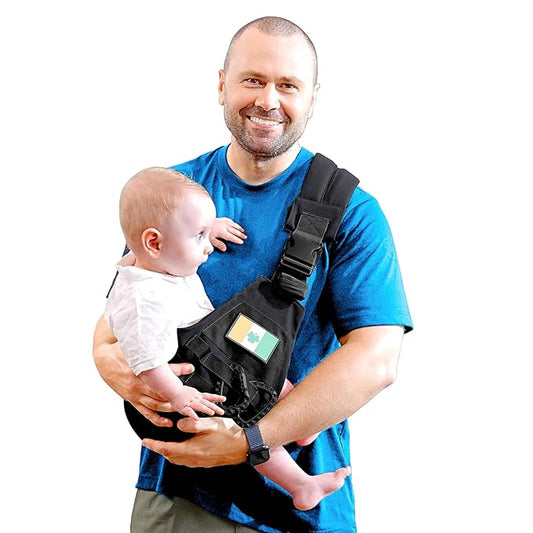 Baby Sling Carrier, Adjustable Non-Ship Hip Seat Toddler Carriers with Carabiners for 3-48 Months 10-30Ibs Infants Boys Girls (Black)