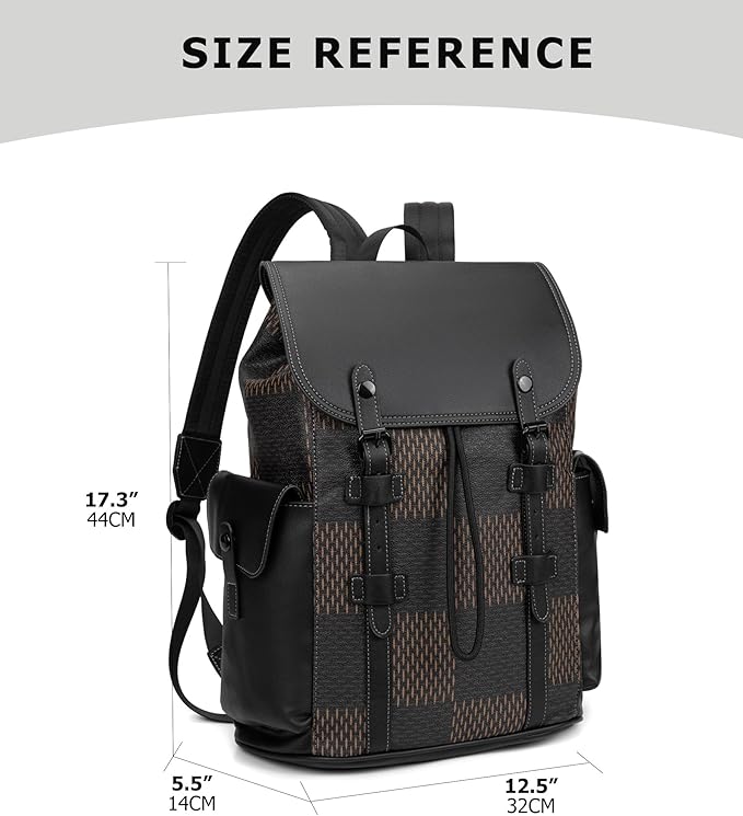 KingTo Laptop Backpack for Men Luxury Anti-Theft Travel Backpack Casual Business Waterproofing Computer Bag (A-Brown)