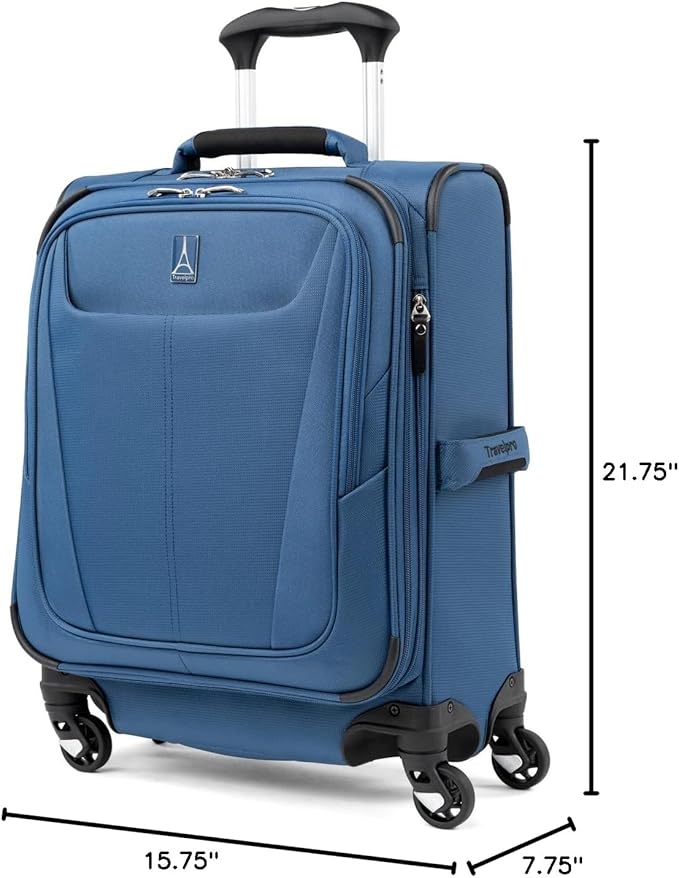 Travelpro Maxlite 5 Softside Expandable Carry-On Luggage with Spinner Wheels, Lightweight, 19-Inch — Ensign Blue
