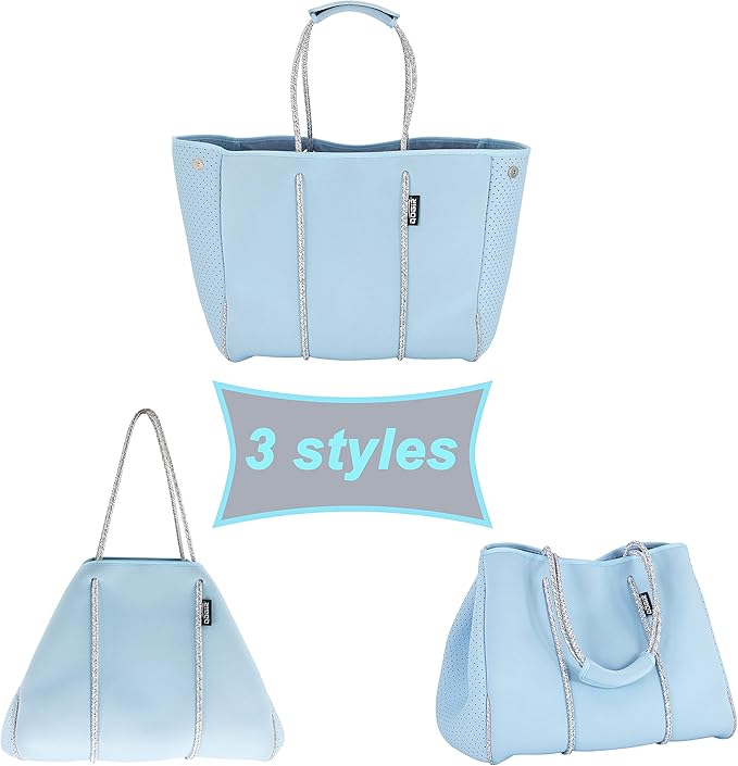 QOGiR Neoprene Multipurpose Beach Bag Tote with Inner Zipper Pocket … … … …