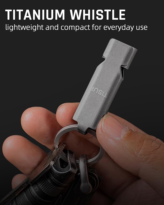 TISUR Loud Emergency Whistles,130db+ Lifeguard Safety Whistle Keychain for Surviva Camping Hiking dog whistle