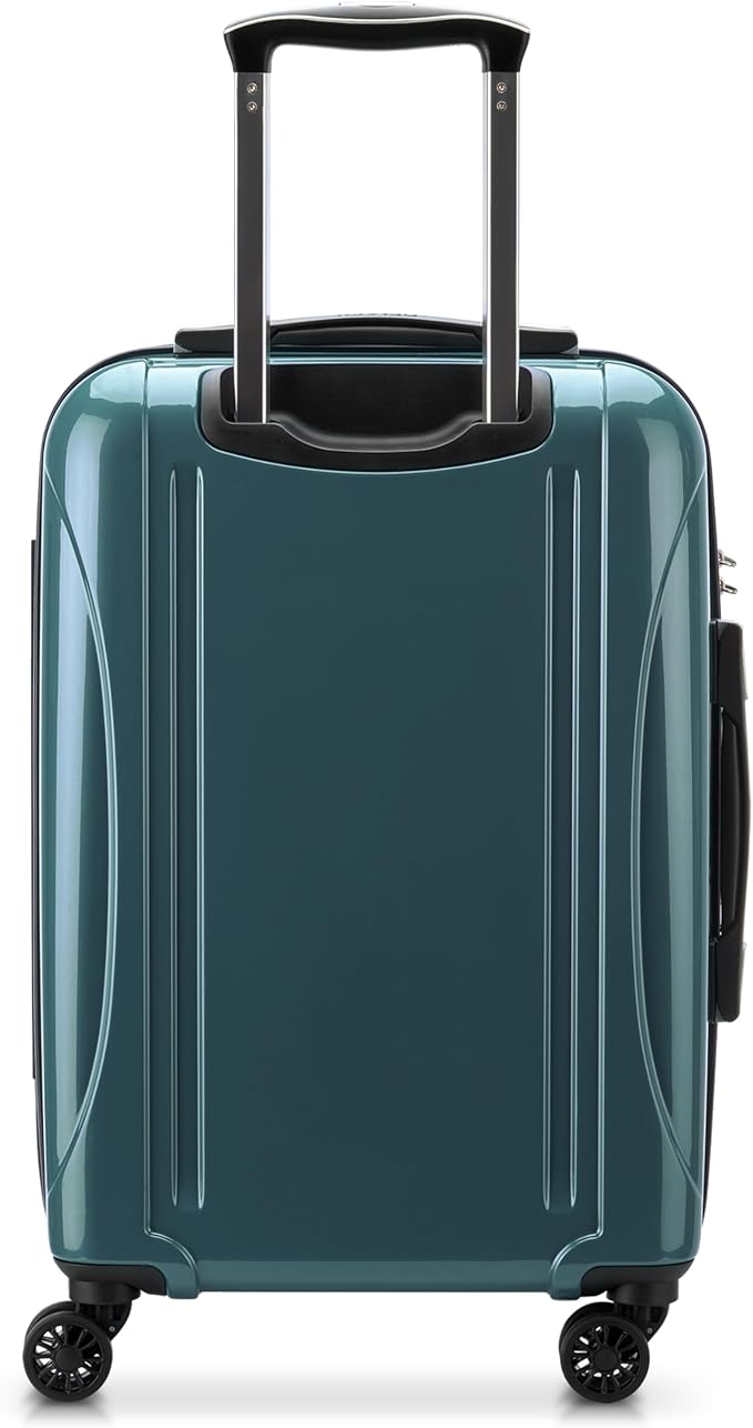 DELSEY PARIS Helium Aero Hardside Expandable Luggage with Spinner Wheels, Metallic Green, Carry-On 21 Inch