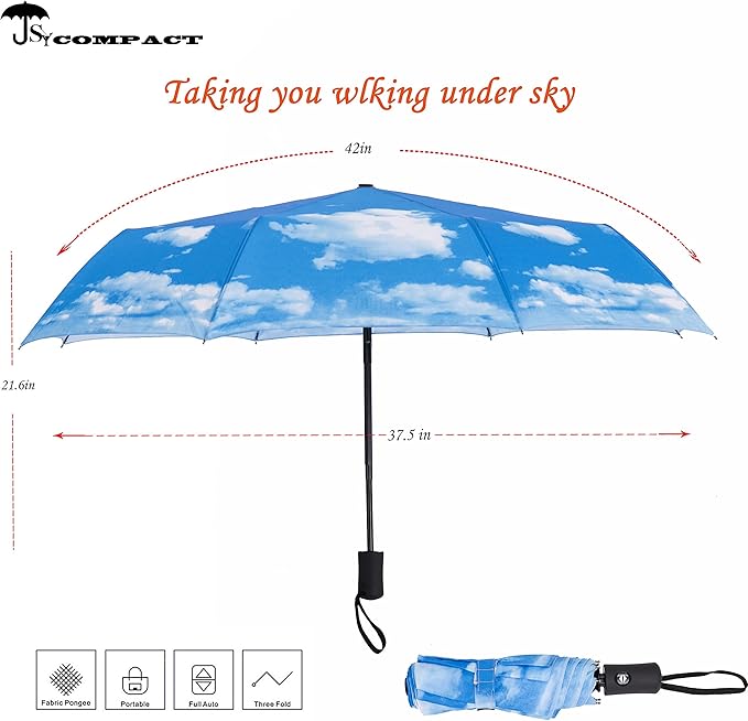 SY COMPACT Travel Umbrella Windproof Automatic Umbrellas Small Compact UV Sun Protection Factory Outlet Umbrella
