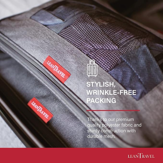 Compression Packing Cubes for Travel Organizers with Double Zipper, LeanTravel